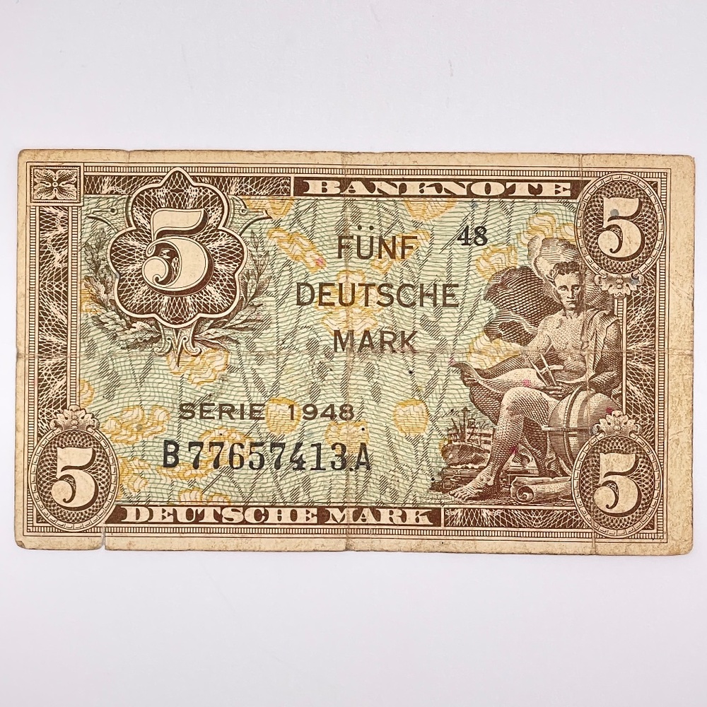 1948 German Military Certificate Collectible Paper Money